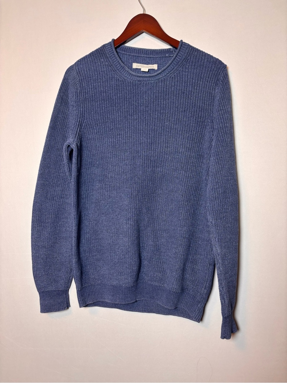 Outerknown Men’s Water-Less Sweater Waterless Blue Sz Large